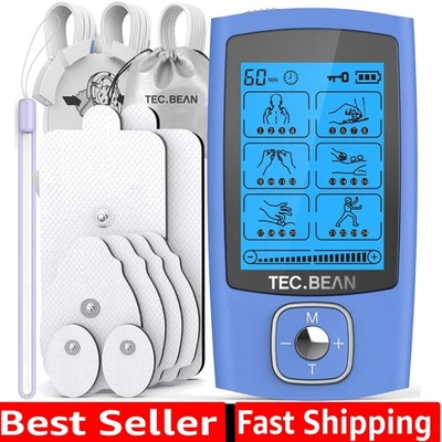 Estimulador Muscular Unidad TENS Recargable 24 Modos con 8 Almohadillas para Aliviar el Dolor Foto 1 de 4