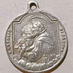 St. Philomena and Cure'd'ars Pray For Us S. Antonio Di Paddova Religious Pendant - Picture 1 of 2