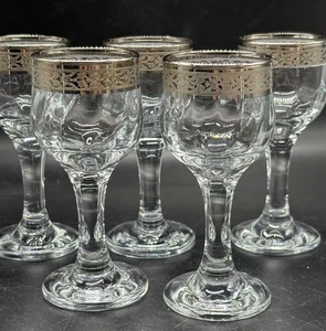 Set di 5 bicchieri Classique by Circleware Cordial Shot vetro finitura platino - Foto 1 di 4
