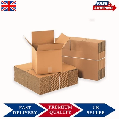STRONG SINGLE & DOUBLE WALL CARDBOARD BOXES - POSTAL REMOVAL MOVING - QUALITY - Image 1 of 4