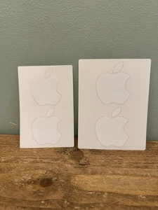4 x oryginalne naklejki Apple - białe - Zdjęcie 1 z 2