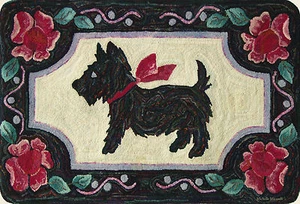 New Rug Hooking Pattern " SCOTTIE" natural hairless linen 36X33 - Picture 1 of 1