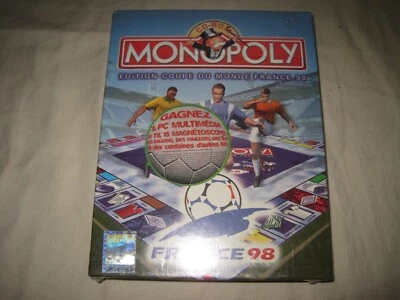 Hasbro MONOPOLY World Cup France 98 French Edition Win 95 Big Box PC Game SEALED - Image 1 of 3