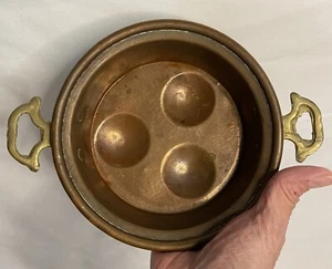 Vintage Eierpochierpfanne Kupfer mit Messinggriffen - Bild 1 von 9