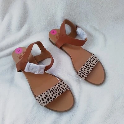 Size 11 Women's Dolce Vita Wedge Ankle Strap Animal Print Adjustable Sandals - Image 1 of 4