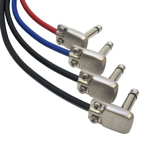 Squareplug Pancake Pedal Board Patch Lead, SP400 1/4" Guitar, Van Damme Mogami. - Picture 1 of 6