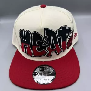 Miami Heat Hat Men Graffiti Retro Vintage 9Fifty New Era Snap Back Cap A-Frame - Picture 1 of 8