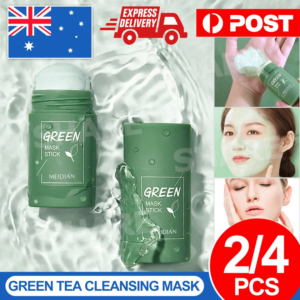 Green Tea Cleansing Mask Facial Stick Oil Acne Control Blackhead Deep Clean Pore - image 1 of 4