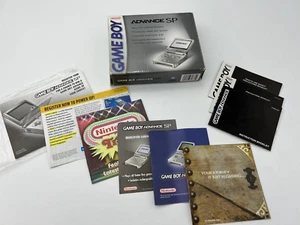 **BOX & INSERTS ONLY** Nintendo Game Boy Advance SP Platinum Silver- SEE PICS #4 - Picture 1 of 4