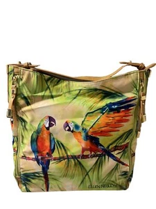 Ellen Negley parrot colorful crossbody bag - Picture 1 of 8