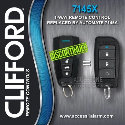 Automate 7145A 1-Way Remote Control For Discontinued Clifford 7145X EZSDEI7141 - Image 1 of 3