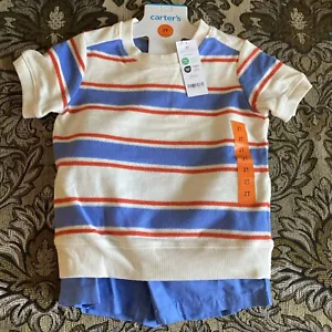 NWT Carter's Toddler Boys 2pc Set Shirt Shorts 2T - Picture 1 of 2