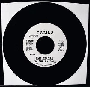 VALERIE SIMPSON: Silly Wasn't I~Soul Promo 45~TAMLA #T 54224F - Picture 1 of 2