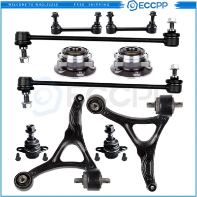 Buje de rodamiento de rueda de rótula de brazo de control delantero de 10 piezas para Volvo XC90 2005-2011 Foto 1 de 4