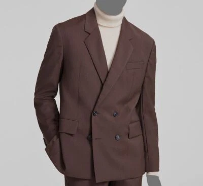 Hugo Boss Hombre Marrón Ajuste Moderno Doble Pecho Traje Chaqueta Separada Talla 40L Foto 1 de 3
