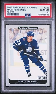2023 PARKHURST CHAMPIONS #249 MATTHEW KNIES SILVER (RC) PSA 10 - Picture 1 of 2