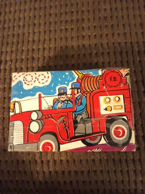 Vintage TUCO "Fire Truck" 30-Piece 5-1/4"x7" Jigsaw Puzzle Triple-Thick Pieces - Image 1 of 2
