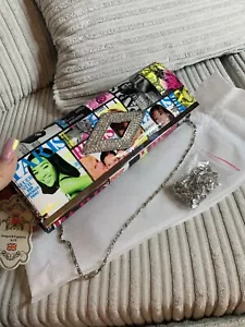 Brand NEW Multicoloured Clutch Bag in Retro Style 😍 Evening Purse - Picture 1 of 14