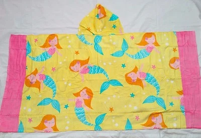 Fun in the Sun Hooded Towel Beach Pool Bath Wrap Mermaids - Image 1 of 4