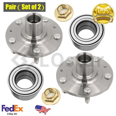 Nuevo par (2) conjunto de buje y cojinete de rueda delantera para Mazda 6 2003-2008 Foto 1 de 2