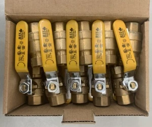 Carton/10 Boshart 0827C-05NL No Lead Brass Ball Valve Full Port 600 CWP 1/2" CxC - Picture 1 of 8
