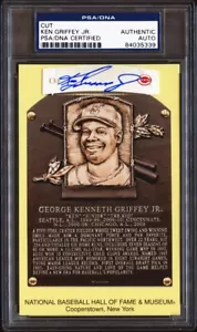 Ken Griffey Jr. Signed Autographed HOF Plaque Postcard Cut Encapsulated PSA/DNA - Picture 1 of 2