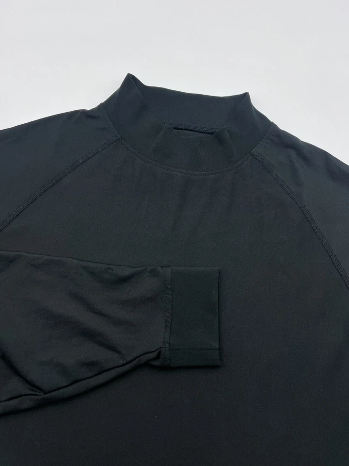 Camisa Footjoy Para Hombres Adultos Grande Negra Simulada Cuello Alto Golf Manga Larga Elastizada Foto 1 de 4