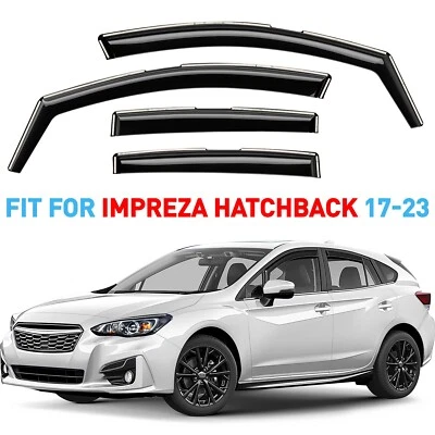 Protectores de lluvia viseras de ventilación para Subaru Impreza Hatchback 2017-2023 Foto 1 de 4
