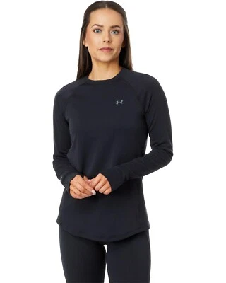 Under Armour L16717 Women's Black Base Layer Crew 2.0 Top Size S - Image 1 of 3