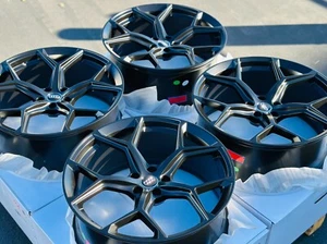 NEW 19x8.5" Audi 5x112 Wheels A4 S4 A6 Q5 Q3 A5 S5 Matte Black Rims (Set of 4) - Picture 1 of 2