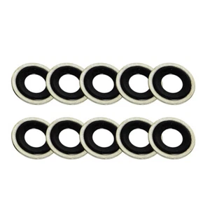 10 Pack 12mm 1/2" Metal Rubber Hole Drain Plug Washer Gaskets 323281-10 14079550 - Picture 1 of 4