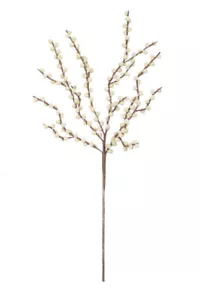 Kalalou 39" Modern Metal Leaf Botanica, Unique Botenica Decor in White - Picture 1 of 1