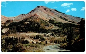 Vintage Unposted Postcard Round Edges Red Mountain from US 550 Million Dollar HW - Picture 1 of 2