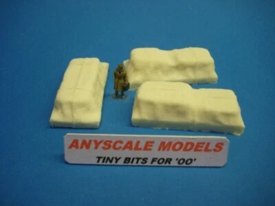 ANYSCALE MODELS oo gauge railway wagon loads tarpaulin covered x 3 4mm 1:76 scale 046