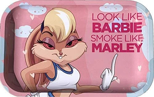 BANDEJA RODANTE DE METAL LOLA BUNNY ""BARBIE MARLEY"" Arsenal de humo mediana