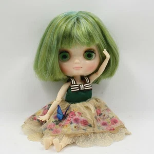 8" Middie Nude Doll Short green mix bob hair Factory Joint Body Neo Blythe doll - Picture 1 of 7