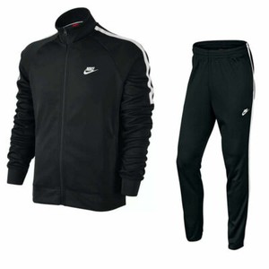 grey nike tracksuit with white stripe