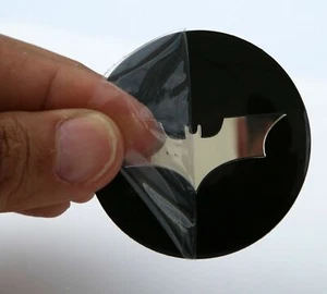 4x 56mm Batman Dark Knight Car Wheel Center Hub Caps Emblems Decal Sticker - Picture 1 of 9