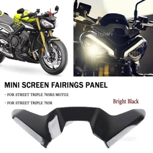 For STREET TRIPLE 765R RS MOTO 2 Mini Windscreen Fairings Panel Cover 2023 2024 - Picture 1 of 10