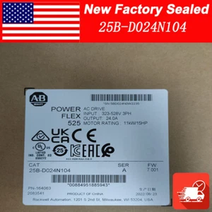Unidad de CA AB 25B-D024N104 PowerFlex 525 2022 nueva sellada de fábrica 25BD024N104 TX - Imagen 1 de 6