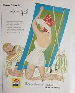 Make Friends with Pepsi - The Refreshment of Friendship (ad) 1958 orig  - Picture 1 of 1