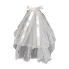 Layered/Bowknot/Floral Trim Veil Engagement Woman Lace Headdress with Fix Comb