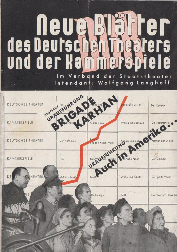 Neue Blätter des Deutsches Theaters und der Kammerspiele, Heft 3, 1950/51 - Bild 1 von 1