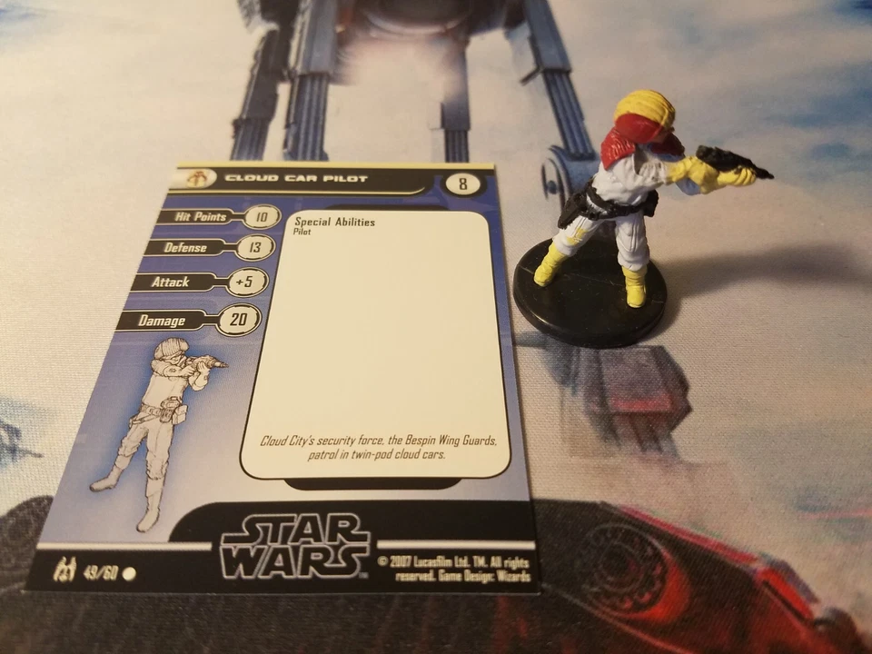 Star Wars Miniatures Force Unleashed 49 Cloud Car Pilot - Image 1 of 1