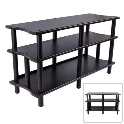 Centro de entretenimiento con soporte multimedia ancho de 3 niveles componente AV cine en casa espresso Foto 1 de 4