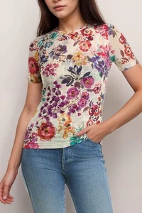 Camiseta manga corta de malla Johnny Was Evalon R16725-3 - Imagen 1 de 9