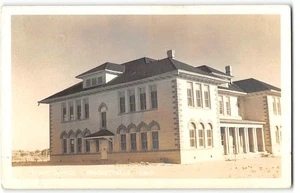 Vintage RPPC Grundschule, Brackettville, Texas Kinney County 1940er Postkarte - Bild 1 von 2