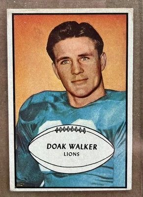 Doak Walker HOF - 1953 Bowman - Set Break # 6 Detroit Lions - Looks Great! - Image 1 of 2
