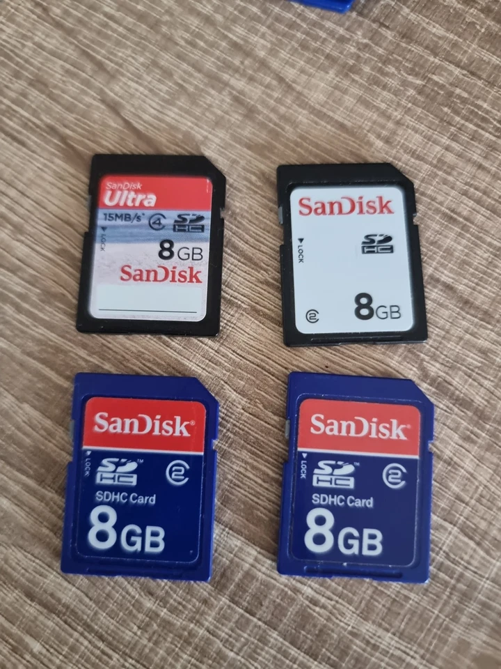 4X Sandisk 8GB SD Card SDHC Memory Card for Camera Universal - - Image 1 of 1