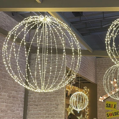 Lotti Sfera 3D Ø30cm HDMF con 520 MicroLED FlashLED Luci Decorazione Natalizia - Immagine 1 di 4